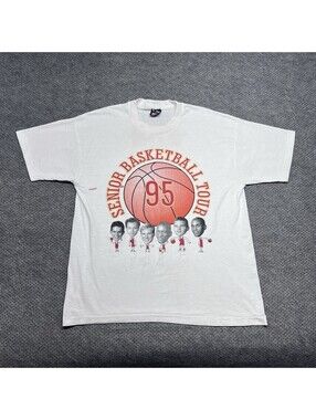 Vintage 1995 High School Senior Basketball Tour Caricature T-Shirt XL RARE MENS
